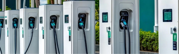 LumenCharge electric vehicle charging stations powered by sustainable, hybrid energy